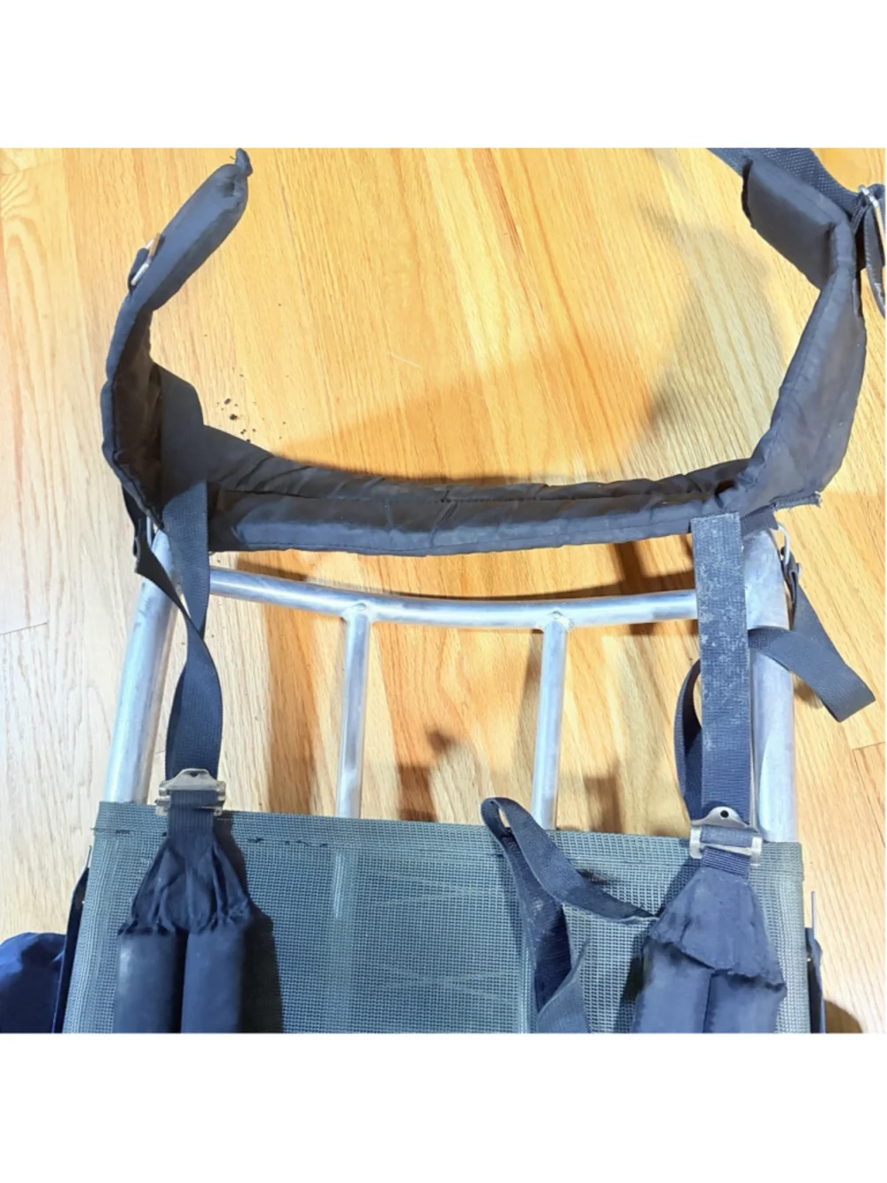 Vintage 70s THE NORTH FACE Brown Label External Frame Backpack Blue Made USA
